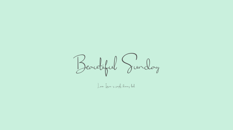 Beautiful Sunday Font