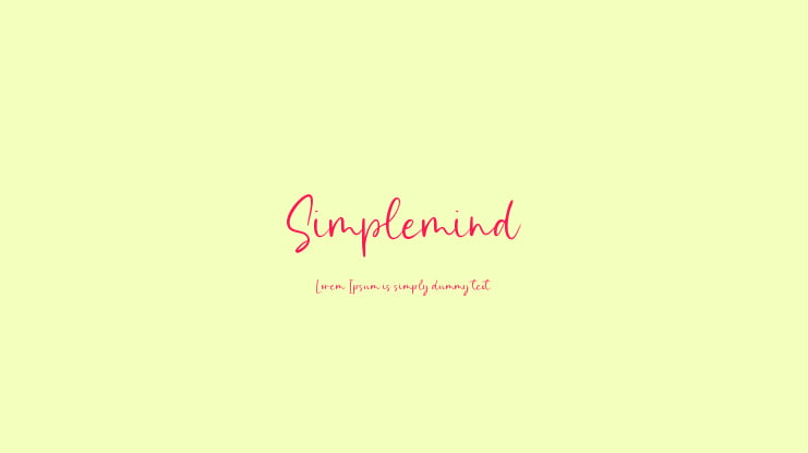 Simplemind Font