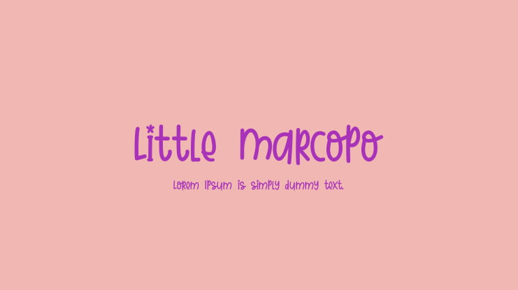 Little Marcopo Font