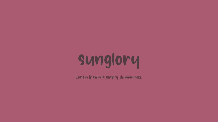 sunglory Font
