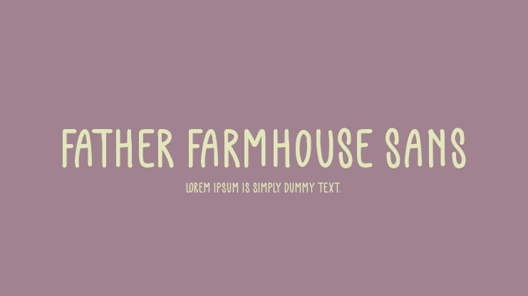 Father Farmhouse Sans Font Family
