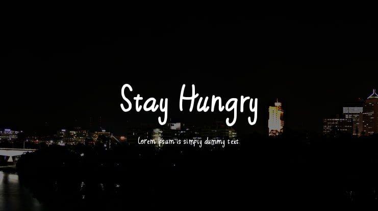 Stay Hungry Font