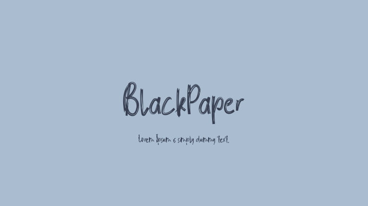 BlackPaper Font