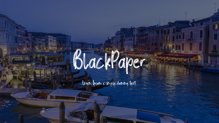 BlackPaper Font