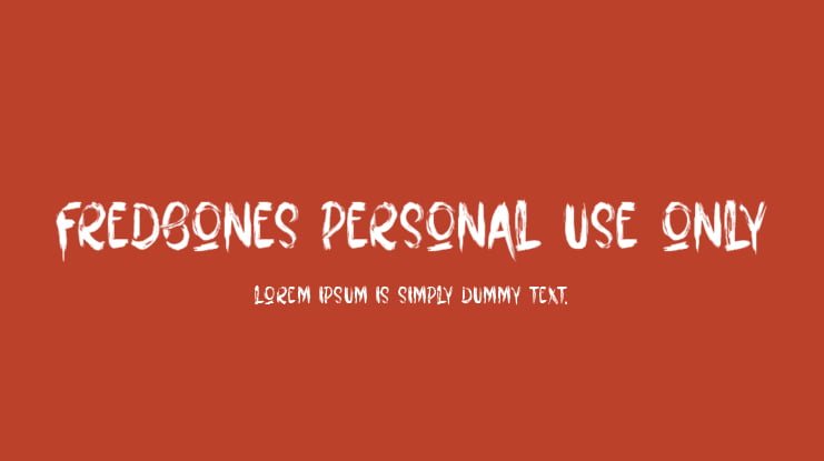 Fredbones Personal use Only Font