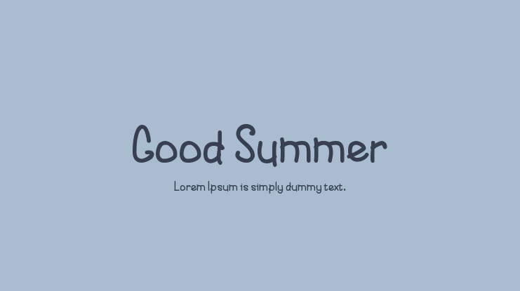 Good Summer Font