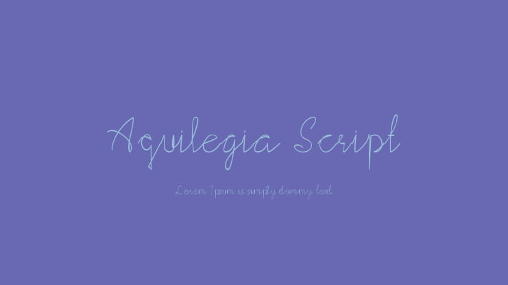 Aquilegia Script Font