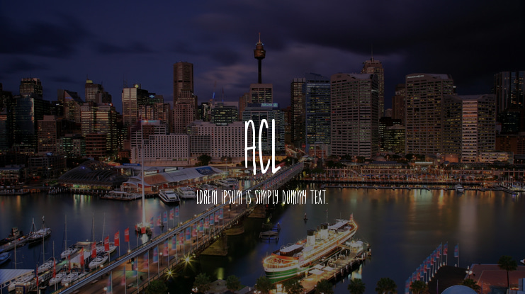 Acl Font Family