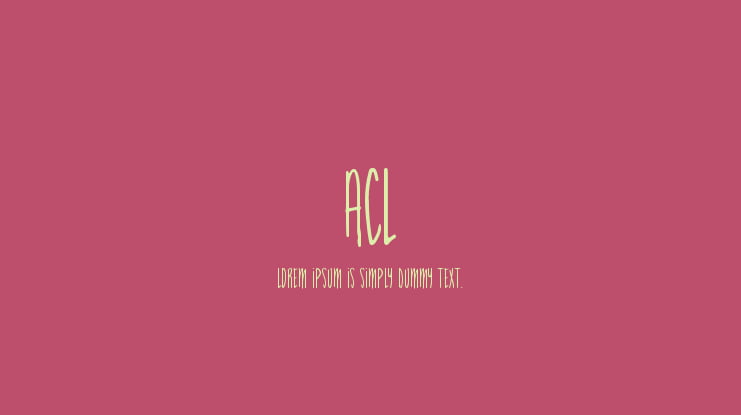 Acl Font Family