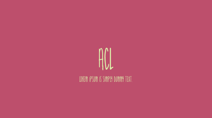 Acl Font Family