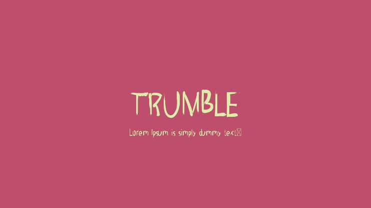 TRUMBLE Font
