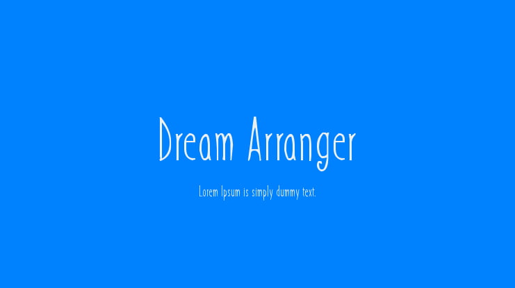 Dream Arranger Font
