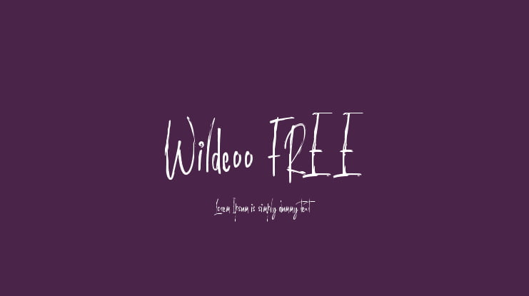 Wildeoo FREE Font