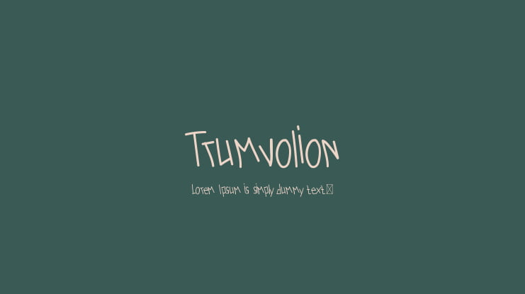 Trumvolion Font