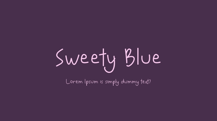 Sweety Blue Font