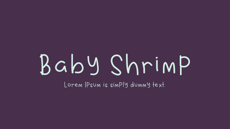 Baby Shrimp Font