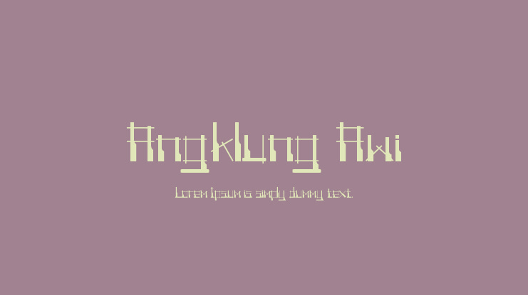 Angklung Awi Font