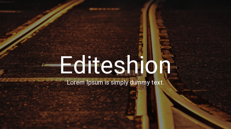 Editeshion Font Family