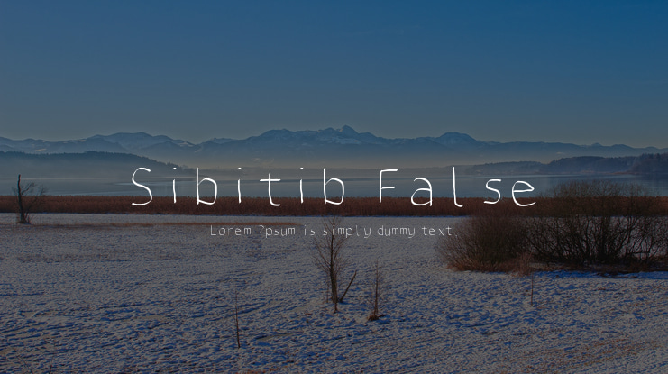 Sibitib False Font Family