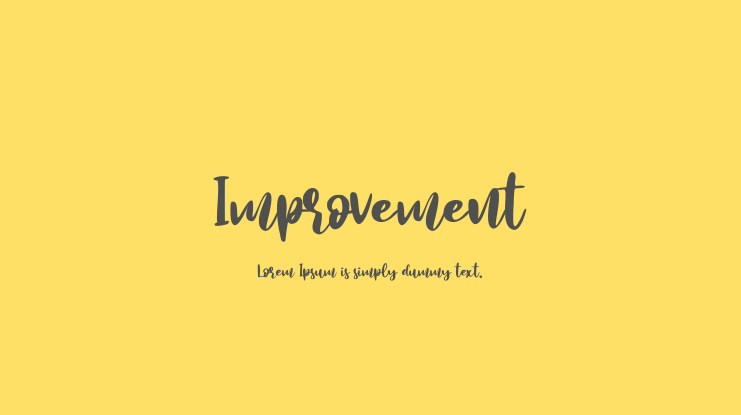 Improvement Font