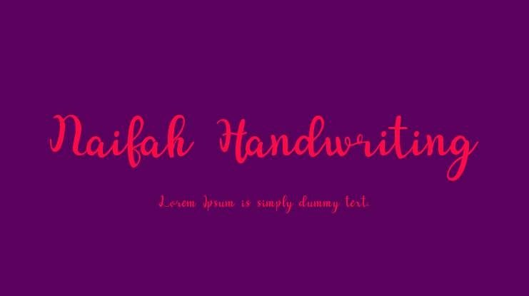 Naifah Handwriting Font