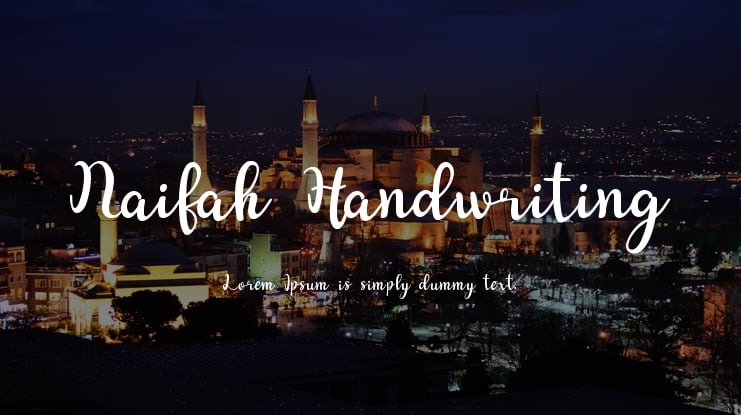 Naifah Handwriting Font