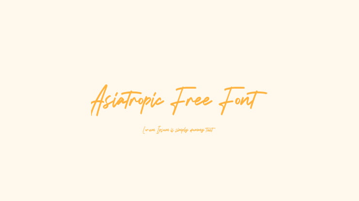 Asiatropic Free Font