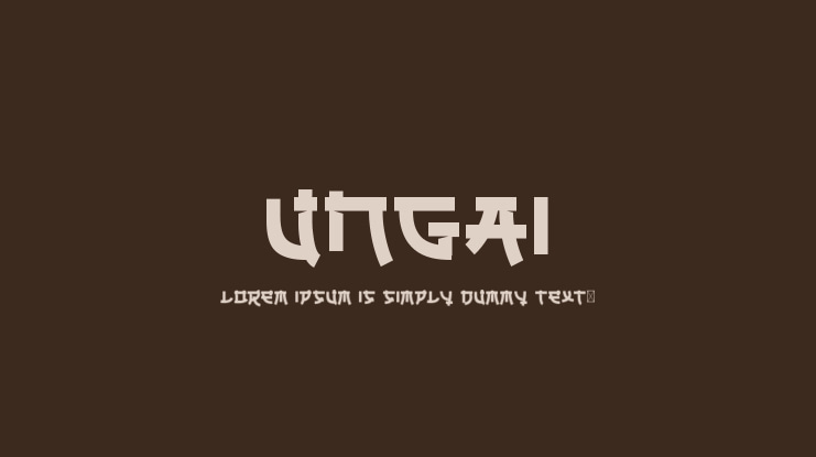 Ungai Font