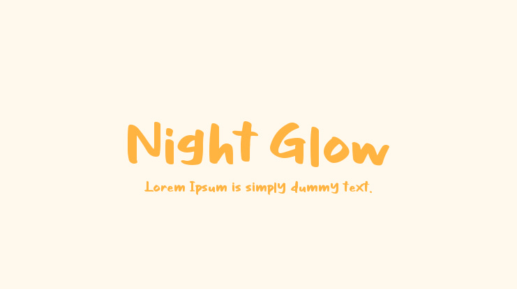 Night Glow Font