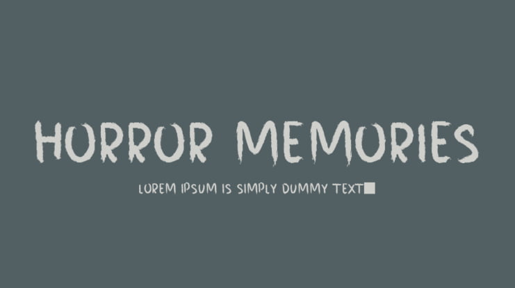HORROR MEMORIES Font