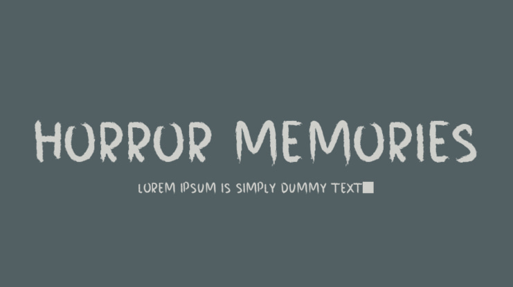 HORROR MEMORIES Font