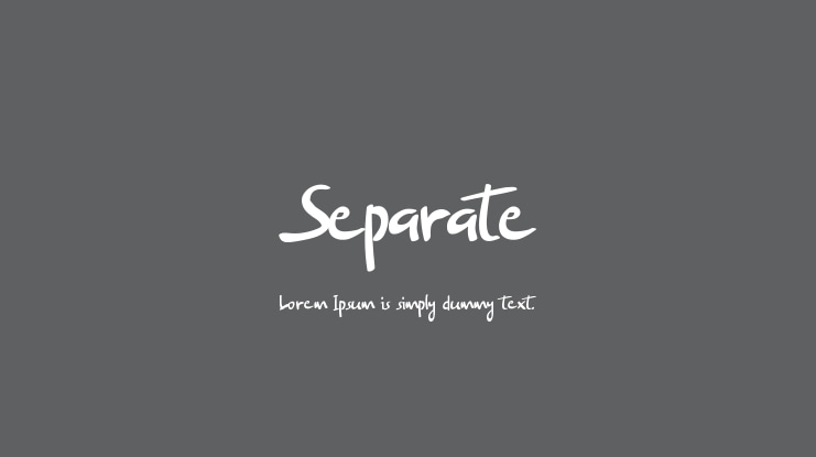 Separate Font