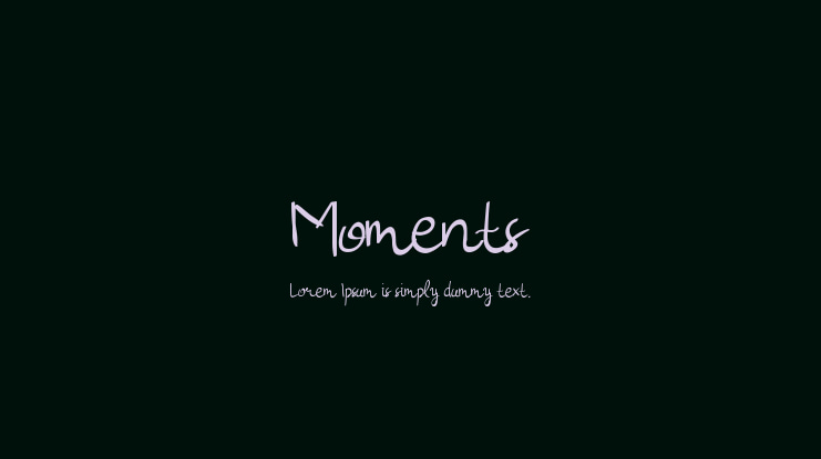 Moments Font