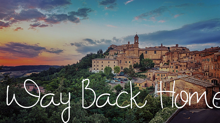 Way Back Home Font