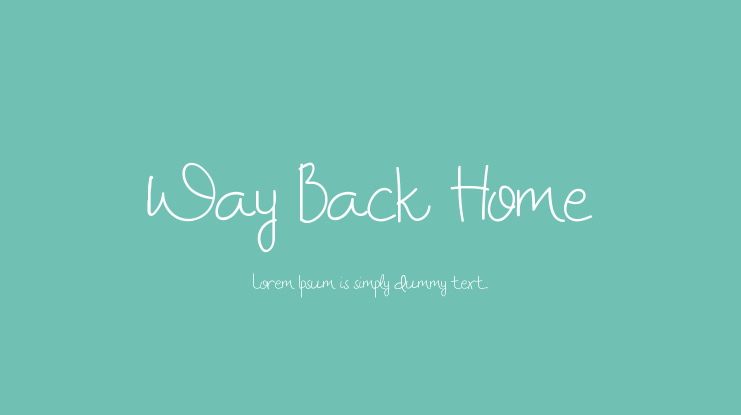 Way Back Home Font