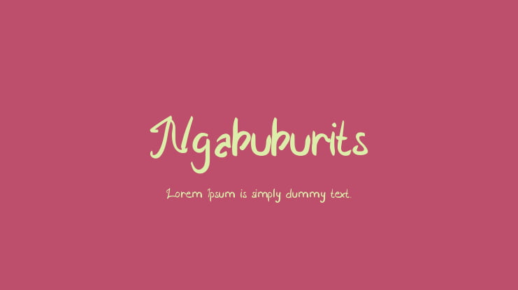 Ngabuburits Font