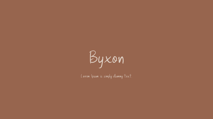 Byxon Font