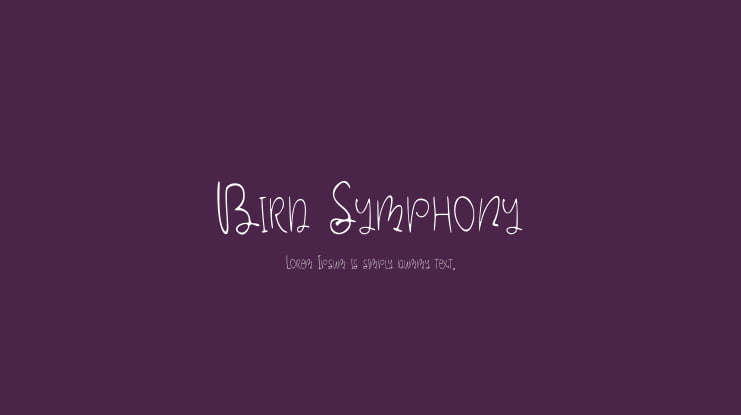 Bird Symphony Font