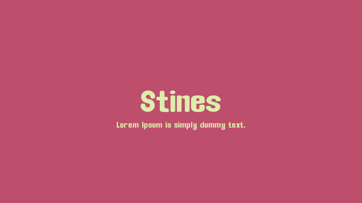 Stines Font