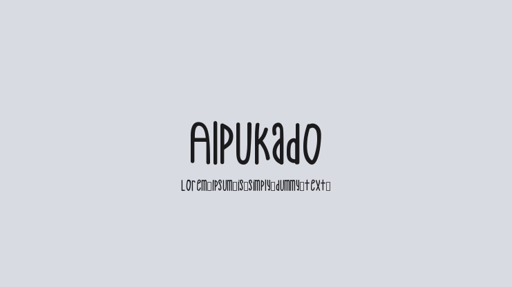 Alpukado Font