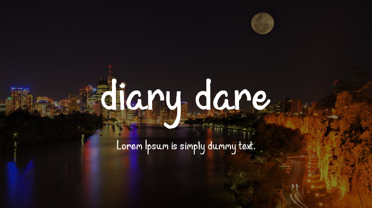 diary dare Font
