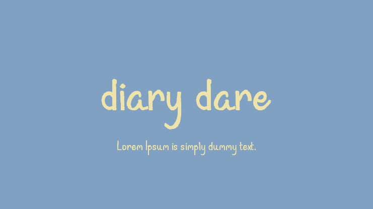 diary dare Font