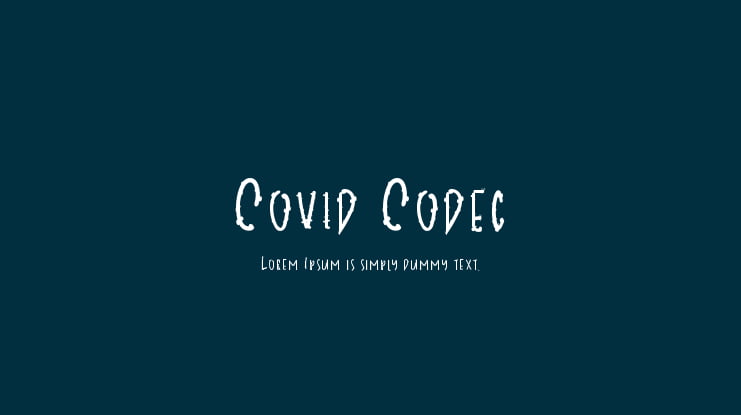 Covid Codec Font