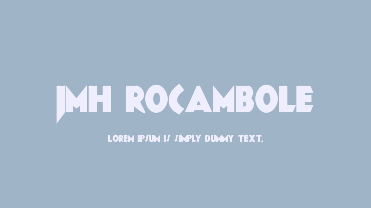 JMH ROCAMBOLE Font Family