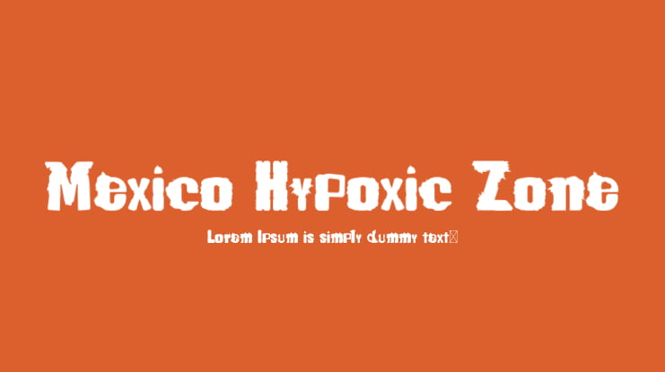 Mexico Hypoxic Zone Font