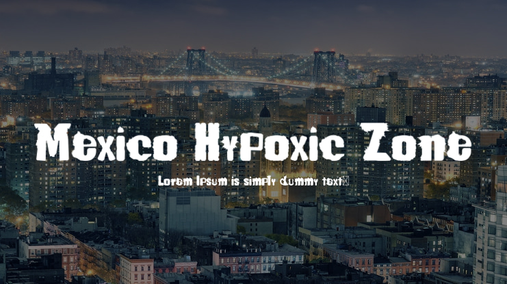 Mexico Hypoxic Zone Font