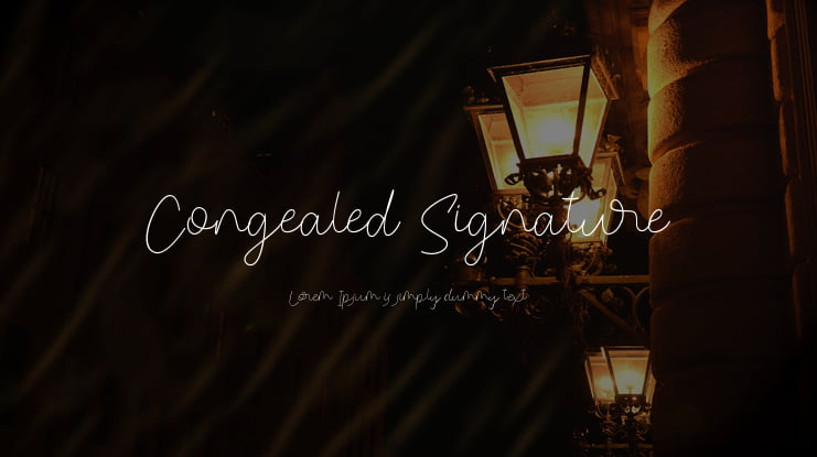 Congealed Signature Font
