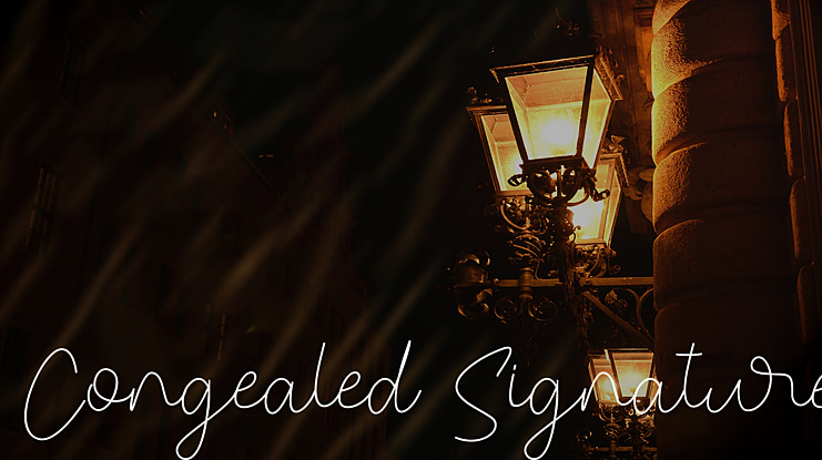 Congealed Signature Font
