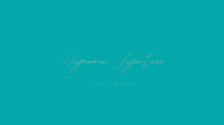 Hegomoni Signature Font