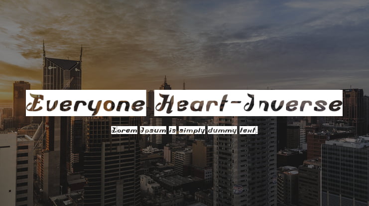 Everyone Heart-Inverse Font Family